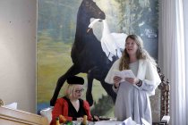 Kullinarische Wein-Performance Die Bakchenmaschine im Rahmen des Sommerblut Festival 2017 in der Eremitage Köln (© Thomas Brill)