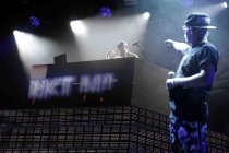 Deutsche Hip-Hop-Musikgruppe Beginner gastieren auf ihrer "Advanced Chemistry"-Tour im Rahmen der c/o pop 2018 Open Air am Tanzbrunnen Köln (© Thomas Brill)