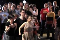 Proben zu der Jugendoper von Ludger Vollmer "Border", die am 13. April 2012 im Palladium Köln Premiere feiert (© Thomas Brill)