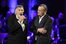 Knut Elstermann und die WDR Big Band gratulieren Christian Brückner zum 75. Geburtstag im Rahmen der lit.COLOGNE SPEZIAL im Klaus-von-Bismarck-Saal Köln (© Thomas Brill)