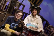18 Jahre „Wissen macht Ah!“ mit den Moderatoren Clarissa Corrêa da Silva und Ralph Caspers im WDR-Studio 7 Köln (© Thomas Brill)