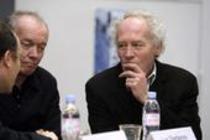 Belgische Filmregisseure Luc  und  Jean-Pierre Dardenne  sind die Träger des Filmpreis Köln 2008 bei der Cologne Conference 2008 im Atrium, Im MediaPark 4 Köln (&copy; Thomas Brill)