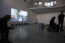 Deutsche Künstler Floian Dedek und Laura Engelhardt gastieren mit ihrer Videoinstallation „Das Schloss“ vom 05. bis 21. Dezember 2019 in der artothek Köln (© Thomas Brill)