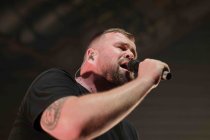 Deutsche Politpunkband Feine Sahne Fischfilet gastiert auf ihrer "Weil’s jeden Tag brennt"-Tour im Palladium Köln (© Thomas Brill)