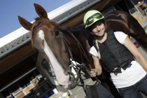 Jockey-Lehrgang des Förderverein zur Jockey Aus- und Weiterbildung e. V. auf der Rennbahn Köln-Weidenpesch (© Thomas Brill)