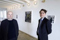 Direktor des Kölnischen Kunstvereins Moritz Wesseler verabschiedet sich mit dem Buch und der Ausstellung von 31 Portraits von Albrecht Fuchs vom Kölnischer Kunstverein - Die Brücke Köln (© Thomas Brill)