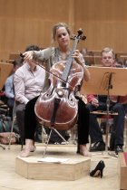 Argentinische Cellistin Sol Gabetta gastiert in Begleitung des London Philharmonic Orchestra unter der Leitung des russischen Dirigenten Vladimir Jurowski in der Philharmonie Köln (© Thomas Brill)