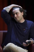 Deutsche Autorin Olga Mannheimer und der französische Autor Tristan Garcia" sprechen über das Thema "Unter Strom! Das intensive Leben“ im Rahmen der fünften phil.COLOGNE im Comedia Theater Köln (&copy; Thomas Brill)