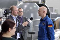 Deutscher Geophysiker und Astronaut Alexander Gerst trainiert für seinen sechs monatigen Aufenthalt auf der Internationalen Raumstation ISS im European Astronauts Centre Köln (© Thomas Brill)