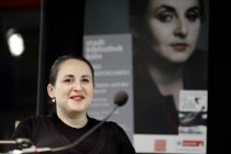 Georgische Schriftstellerin Nino Haratischwili liest aus ihrem Buch "Die Katze und der General" in der Zentralbibliothek der Stadt Köln (© Thomas Brill)