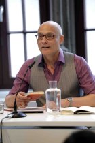 Deutsche Literaturübersetzer Frank Heribert und Hinrich Schnidt-Henkel sind die Preisträger des Straelener Übersetzerpreis der Kunststiftung NRW 2017 im Literaturhaus Köln (© Thomas Brill)