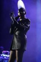 Jamaikanische Sängerin Grace Jones gastierte auf ihrer "Hurricane"-Tour in der Philipshalle Düsseldorf (© Thomas Brill)
