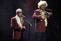 Stück "Klaus und Klaus" mit Didi Jünemann und Tom Simon bei der Stunksitzung 2017 im E-Werk Köln (© Thomas Brill)