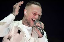 Deutsche Rapper Maximilian Diehn alias Kontra K gastiert auf seiner „Die letzten Wölfe"-Tour in der LANXESS-Arena Köln (© Thomas Brill)