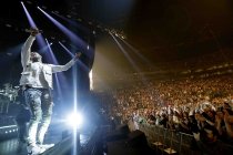 Deutsche Rapper Maximilian Diehn alias Kontra K gastiert auf seiner „Die letzten Wölfe"-Tour in der LANXESS-Arena Köln (© Thomas Brill)