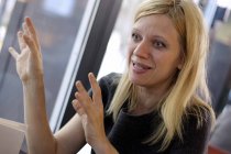 Ukrainischstämmige Pianistin Valentina Lisitsa im Interview über ihren Auftritt am 03. November 2013 in der Kölner Philharmonie (© Thomas Brill)