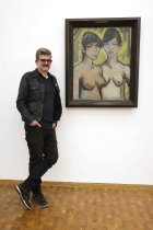 Französische Comiczeichner Rénald Luzier alias "Luz" im Interview bezüglich seine Zeichnungen für das Museum Ludwig im Museum Ludwig Köln (© Thomas Brill)
