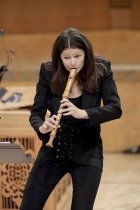 Deutsche Blockflötistin Dorothee Oberlinger gastiert in Begleitung von Roberta Mameli (Sopran), Xavier Sabata (Countertenor) und des Ensembles "1700" im Rahmen des Festival FELIX! in der Kölner Philharmonie (© Thomas Brill)