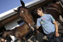 Jockey-Lehrgang des Förderverein zur Jockey Aus- und Weiterbildung e. V. auf der Rennbahn Köln-Weidenpesch (© Thomas Brill)