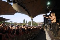 Amerikanischer Sänger und „Godfather of Punk“ Iggy Pop gastiert auf seiner "Live 2025"-Tour Open Air am Tanzbrunnen Köln (© Thomas Brill)