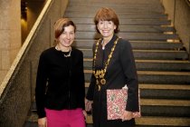 Deutsche Schriftstellerin Juli Zeh erhält den mit 30.000 Euro dotierten Heinrich-Böll-Preis 2019 der Stadt Köln im Historischen Rathaus der Stadt Köln (© Thomas Brill)