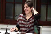 Belgische Schriftstellerin Gaea Schoeters liest aus ihrem neuen Roman "Das Geschenk" im Literaturhaus Köln (© Thomas Brill)