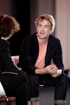 Deutsche Schauspieler Albrecht Schuch beim Artist Talk mit der deutschen Filmregisseurin Hermine Huntgeburth im Rahmen des Film Festival Cologne Awards 2021  im Cineplex Filmpalast Köln (&copy; Thomas Brill)