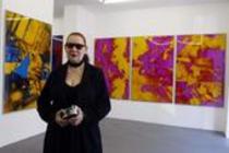 Deutsche Künstlerin Katharina Sieverding gastiert mit ihrer Ausstellung "RESSOURCE TERABYTE 2009" vom 22. April bis 30. Mai 2009 in der Galerie Christian Lethert Köln (© Thomas Brill)