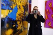 Deutsche Künstlerin Katharina Sieverding gastiert mit ihrer Ausstellung "RESSOURCE TERABYTE 2009" vom 22. April bis 30. Mai 2009 in der Galerie Christian Lethert Köln (© Thomas Brill)