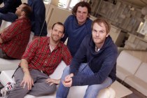 Deutsche Indie-Rock-Band Sportfreunde Stiller im Interview über ihr neues Album "New York, Rio, Rosenheim", das am 24. Mai 2013 veröffentlicht wird im Hallmackenreuther Köln (&copy; Thomas Brill)