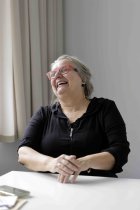 Künstlerische Leiterin Jutta Staerk im Interview bezüglich ihres 16 jährigen Engagement am COMEDIA Theater Köln (&copy; Thomas Brill)
