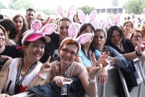 Finnische Rock-Band Sunrise Avenue gastiert auf ihrer "Unholy Ground"-Tour Open Air am Tanzbrunnen Köln (&copy; Thomas Brill)