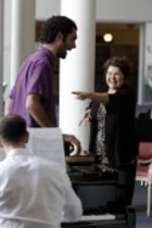 Amerikanische Sopranistin Helen Donath gibt einen Meisterkurs für das Internationale Opernstudio der Oper Köln im Foyer der Oper Köln (© Thomas Brill)