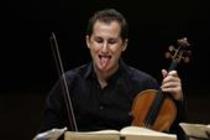 Frank Peter Zimmermann, Antoine Tamestit und Christian Poltéra bei den Proben zu dem Konzert im Rahmen der Reihe "Trio" in der Philharmonie Köln (© Thomas Brill)