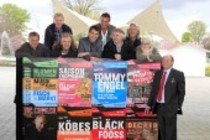 Tommy Engel, Linus, Jürgen Fritz und andere bei der Pressekonferenz zur Eröffnung der Open Air Saison 2011 am Tanzbrunnen Köln  (© Thomas Brill)