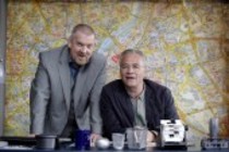 Dreharbeiten zum 45. TATORT Scheinwelten aus Köln mit Ballauf (Klaus J. Behrendt) und Schenk (Dietmar Bär) Lüttgenjohann (Tessa Mittelstaedt) und dem Ehepaar von Prinz (Jeanette Hain und Christian Tasche) (© Thomas Brill)