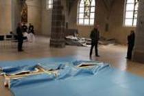 Deutscher Künstler Sebastian Wickeroth gastiert mit seiner Ausstellung "Bruch" vom 16. Januar bis 22. Februar 2009 in der Kunststation Sankt Peter in Köln (© Thomas Brill)