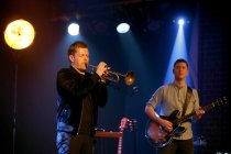 Deutsche Jazz-Musiker Nils Wülker und Arne Jansen gastieren auf ihrer ""Closer"-Duo-Tour in der Kulturkirche Köln (© Thomas Brill)