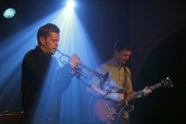 Deutsche Jazz-Musiker Nils Wülker und Arne Jansen gastieren auf ihrer ""Closer"-Duo-Tour in der Kulturkirche Köln (© Thomas Brill)