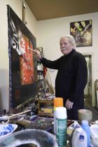 Deutsche Künstler Heinz Zolper in seinem Atelier in Köln (&copy; Thomas Brill)