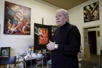 Deutsche Künstler Heinz Zolper in seinem Atelier in Köln (&copy; Thomas Brill)